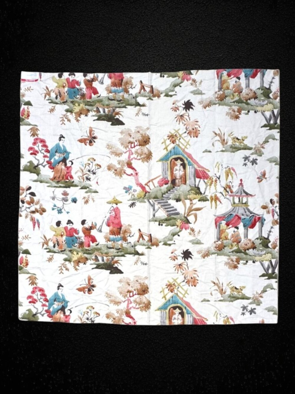 Brunschwig & Fils Discontinued Swiss Made Luang Meadow Chinoiserie Fabric Panel